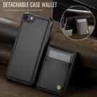 For iPhone SE 2022 / SE 2020 / 8 JEEHOOD J06 British Style RFID MagSafe Card Bag PU Phone Case(Black) - 2