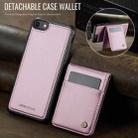 For iPhone SE 2022 / SE 2020 / 8 JEEHOOD J06 British Style RFID MagSafe Card Bag PU Phone Case(Pink) - 2