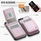 For iPhone SE 2022 / SE 2020 / 8 JEEHOOD J06 British Style RFID MagSafe Card Bag PU Phone Case(Pink) - 3