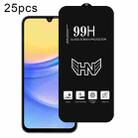 For Samsung Galaxy A15 5G 25pcs High Aluminum Large Arc Full Screen Tempered Glass Film - 1