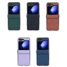 For Samsung Galaxy Z Flip6 Three Parts MagSafe Litchi Texture Fold Phone Case(Black) - 2