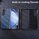 For Samsung Galaxy Z Fold6 Three Parts MagSafe Litchi Texture Fold Phone Case(Black) - 3