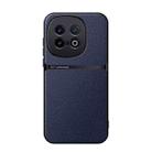 For vivo iQOO 13 Litchi Leather Magnetic Full Coverage Shockproof Phone Case(Navy Blue) - 1