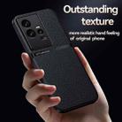 For vivo iQOO 11 Litchi Leather Magnetic Full Coverage Shockproof Phone Case(Blue) - 3