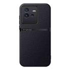 For vivo iQOO Neo6 / iQOO Neo6 SE Litchi Leather Magnetic Full Coverage Shockproof Phone Case(Black) - 1