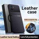 For vivo iQOO 9 Pro Litchi Leather Magnetic Full Coverage Shockproof Phone Case(Navy Blue) - 2