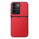 For vivo S16 / S16 Pro Litchi Leather Magnetic Full Coverage Shockproof Phone Case(Red) - 1