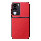 For vivo S17 / S17 Pro Litchi Leather Magnetic Full Coverage Shockproof Phone Case(Red) - 1