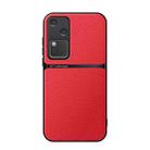 For vivo S18 / vivo V30 Litchi Leather Magnetic Full Coverage Shockproof Phone Case(Red) - 1