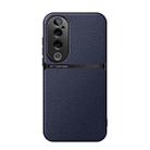 For vivo S19 Pro / vivo V40 Litchi Leather Magnetic Full Coverage Shockproof Phone Case(Navy Blue) - 1