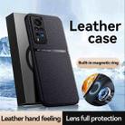 For vivo X60 Pro Litchi Leather Magnetic Full Coverage Shockproof Phone Case(Green) - 2
