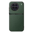 For vivo X90 Litchi Leather Magnetic Full Coverage Shockproof Phone Case(Green) - 1