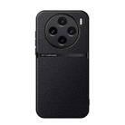 For vivo X100 Litchi Leather Magnetic Full Coverage Shockproof Phone Case(Black) - 1