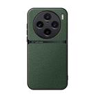 For vivo X100 Pro Litchi Leather Magnetic Full Coverage Shockproof Phone Case(Green) - 1