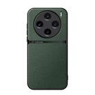 For vivo X100s Litchi Leather Magnetic Full Coverage Shockproof Phone Case(Green) - 1