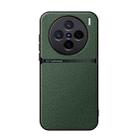 For vivo X200 Litchi Leather Magnetic Full Coverage Shockproof Phone Case(Green) - 1