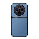 For vivo X200 Litchi Leather Magnetic Full Coverage Shockproof Phone Case(Blue) - 1