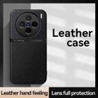 For vivo X200 Pro Litchi Leather Magnetic Full Coverage Shockproof Phone Case(Navy Blue) - 2