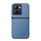 For vivo Y78 Litchi Leather Magnetic Full Coverage Shockproof Phone Case(Blue) - 1