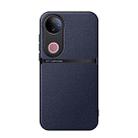 For vivo V50 Litchi Leather Magnetic Full Coverage Shockproof Phone Case(Navy Blue) - 1