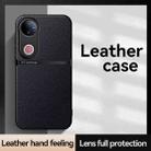 For vivo V50 Litchi Leather Magnetic Full Coverage Shockproof Phone Case(Navy Blue) - 2