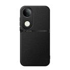 For vivo S20 Litchi Leather Magnetic Full Coverage Shockproof Phone Case(Black) - 1