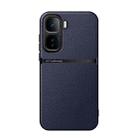 For vivo iQOO Neo 10 5G Litchi Leather Magnetic Full Coverage Shockproof Phone Case(Navy Blue) - 1