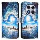 For Redmi Note 14 Pro 4G Colored Drawing Pattern Plain Weave Leather Phone Case(Waves And Sun) - 2
