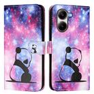 For Redmi  Turbo 4 Colored Drawing Pattern Plain Weave Leather Phone Case(Baby Panda) - 2
