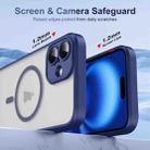 For iPhone 16 Translucent Frosted MagSafe Phone Case with AI Button(Blue) - 3