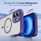 For iPhone 16 Translucent Frosted MagSafe Phone Case with AI Button(Purple) - 3
