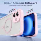 For iPhone 16 Plus Translucent Frosted MagSafe Phone Case with AI Button(Pink) - 3