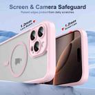 For iPhone 16 Pro Translucent Frosted MagSafe Phone Case with AI Button(Pink) - 3