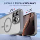 For iPhone 16 Pro Translucent Frosted MagSafe Phone Case with AI Button(Grey) - 3