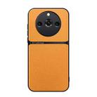 For Realme 11 Pro / Realme 11 Pro+ Litchi Leather Magnetic Full Coverage Shockproof Phone Case(Yellow) - 1