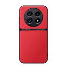 For Realme 13 Pro Global / Realme 13 Pro+ Litchi Leather Magnetic Full Coverage Shockproof Phone Case(Red) - 1