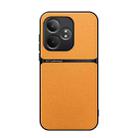 For Realme GT Neo6 / GT Neo6 SE / GT 6 / GT 6T Litchi Leather Magnetic Full Coverage Shockproof Phone Case(Yellow) - 1