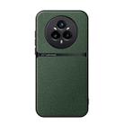 For Realme 14 Pro Litchi Leather Magnetic Full Coverage Shockproof Phone Case(Green) - 1