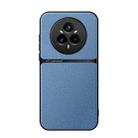 For Realme 14 Pro Litchi Leather Magnetic Full Coverage Shockproof Phone Case(Blue) - 1