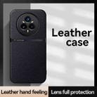 For Realme 14 Pro+ Litchi Leather Magnetic Full Coverage Shockproof Phone Case(Navy Blue) - 2