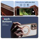 For iPhone 16 Translucent Frosted MagSafe Rotating Holder Phone Case with AI Button(Gold) - 2