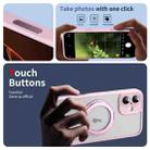 For iPhone 16 Translucent Frosted MagSafe Rotating Holder Phone Case with AI Button(Pink) - 2