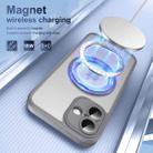 For iPhone 16 Translucent Frosted MagSafe Rotating Holder Phone Case with AI Button(Grey) - 3