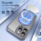 For iPhone 16 Pro Translucent Frosted MagSafe Rotating Holder Phone Case with AI Button(Grey) - 3