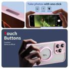 For iPhone 16 Pro Max Translucent Frosted MagSafe Rotating Holder Phone Case with AI Button(Pink) - 2