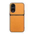 For ?OPPO A1 5G / A98 5G Litchi Leather Magnetic Full Coverage Shockproof Phone Case(Yellow) - 1