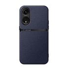 For ?OPPO A1 5G / A98 5G Litchi Leather Magnetic Full Coverage Shockproof Phone Case(Navy Blue) - 1