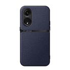 For OPPO A1 Pro 5G / Reno8 T 5G Litchi Leather Magnetic Full Coverage Shockproof Phone Case(Navy Blue) - 1