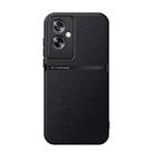 For OPPO A2 5G Litchi Leather Magnetic Full Coverage Shockproof Phone Case(Black) - 1