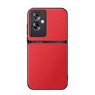 For OPPO A2 5G Litchi Leather Magnetic Full Coverage Shockproof Phone Case(Red) - 1